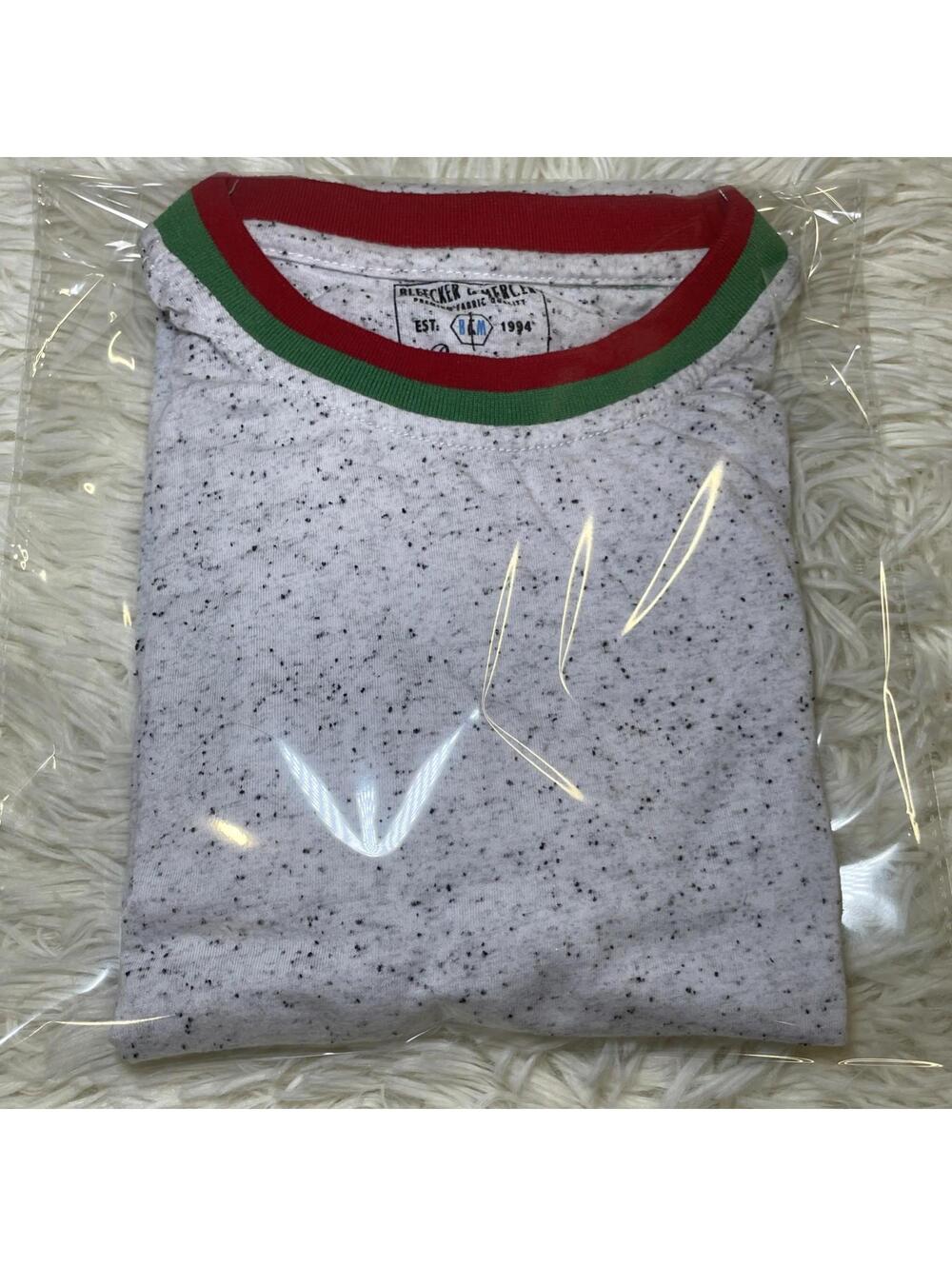 Bleeker & Mercer Premium Mens Fashion T-Shirt Size S Green/Red w/ 2 Zip Pockets - Picture 10 of 10